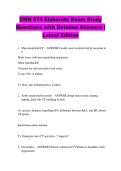 CMN 574 Elaborate Exam Study &NewLine;Questions with Detailed Answers &vert; &NewLine;Latest Edition 