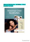 Maternal Child Nursing &ndash; 6th Edition &ndash; Perry &vert; Complete Test Bank &lpar;All Chapters&rpar; &vert; Maternal & Pediatric Nursing Practice Questions & Answer Guide