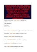 HONDROS NUR 200 FINAL NEWEST&NewLine;2026&sol;2027 ACTUAL EXAM&vert; NUR 200&NewLine;CRITICAL THINKING FINAL EXAM&NewLine;REVIEW WITH 50 REAL EXAM&NewLine;QUESTIONS AND CORRECT&NewLine;DETAILED ANSWERS &lpar;VERIFIED&NewLine;ANSWERS&rpar; ALREADY GRADED A&plus;&NewLine;&lpar;BRAND NEW&excl;&excl;&rpar;