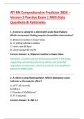 ATI RN Comprehensive Predictor 2026 &ndash; &NewLine;Version 3 Practice Exam &vert; NGN-Style &NewLine;Questions & Rationales