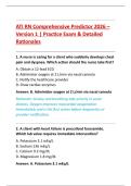 ATI RN Comprehensive Predictor 2026 &ndash; &NewLine;Version 1 &vert; Practice Exam & Detailed &NewLine;Rationales 