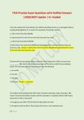 TICO Practice Exam Questions with Verified Answers &NewLine;&vert;2026&sol;2027 Update &vert; A&plus; Graded 