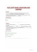 FLETC UPTP EXAM 4 QUESTIONS AND ANSWERS