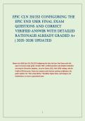 Epic cLN 251&sol;252 coNfiguriNg thE &NewLine;Epic ENd usEr fiNaL Exam &NewLine;QuEstioNs aNd corrEct &NewLine;VErifiEd aNswEr with dEtaiLEd &NewLine;ratioNaLEs aLrEady gradEd a&plus; &NewLine;&vert; 2025-2026 updatEd