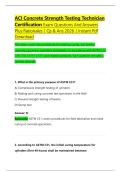 ACI Concrete Strength Testing Technician &NewLine;Certification Exam Questions And Answers &NewLine;Plus Rationales &vert; Qs & Ans 2026 &vert; Instant Pdf &NewLine;Download 
