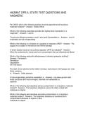 HAZMAT OPS IL STATE TEST QUESTIONS AND ANSWERS