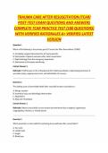 TRAUMA CARE AFTER RESUSCITATION &lpar;TCAR&rpar; POST-TEST EXAM QUESTIONS AND ANSWERS COMPLETE TCAR PRACTICE TEST &lpar;100 QUESTIONS&rpar; WITH VERIFIED RATIONALES A&plus; VERIFIED LATEST VERSION