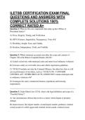 ILETSB CERTIFICATION EXAM FINAL QUESTIONS AND ANSWERS WITH COMPLETE SOLUTIONS 100&percnt; CORRECT RATED A&plus;