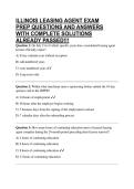 ILLINOIS LEASING AGENT EXAM PREP QUESTIONS AND ANSWERS WITH COMPLETE SOLUTIONS ALREADY PASSED&excl;&excl;&excl;
