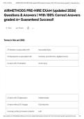 AIRMETHODS PRE-HIRE EXAM &lpar;updated 2026&rpar; Questions & Answers &vert; With 100&percnt; Correct Answers graded A&plus; Guaranteed Success&excl;&excl;&NewLine;&NewLine;