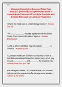 Minnesota Cosmetology Laws and Rules Exam &NewLine;2026&sol;2027 &vert;&vert;Verified Exam&excl;&excl;&excl;&vert;&vert; Minnesota Board of &NewLine;Cosmetologist Examiners &vert;&vert;Exam-Style Questions with &NewLine;Detailed Rationales for Licensure Preparation