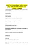 New York State Court officer exam prep 2026-2027 Questions and Correct Answers
