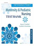 Introductory Maternity & Pediatric Nursing 5th Edition Test Bank &lpar;All Chapters&rpar;&NewLine;&NewLine;