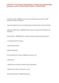 ONS&sol;ONCC Chemotherapy Immunotherapy Certificate Exam &lpar;updated 2026&rpar; Questions & Answers &vert; Latest Already Graded A&plus; UPDATE &vert;2026&NewLine;
