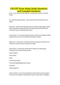 CSI CDT Exam Study Guide Questions and Complete Solutions