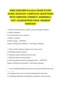 IAEM CEM&sol;AEM Practice EXAM STUDY &NewLine;GUIDE 2026&sol;2027 COMPLETE QUESTIONS &NewLine;WITH VERIFIED CORRECT ANSWERS &vert;&vert; &NewLine;100&percnt; GUARANTEED PASS <NEWEST &NewLine;VERSION> 