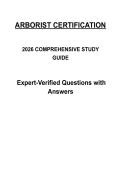 Arborist Certification Review Pack &vert; Complete Questions with Verified Answers &vert; 2026&sol;2027 Edition &vert; Graded A&plus;