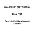 ISA Arborist Certification Practice Exam Part 1 &vert; Complete Questions with Verified Answers &vert; 2026&sol;2027 Edition &vert; Graded A&plus;