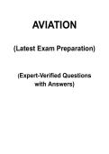 Aviation Test Bank Study Guide &vert; Complete Questions with Verified Answers &vert; 2026&sol;2027 Edition &vert; Graded A&plus;