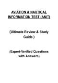 Aviation and Nautical Information Test Review &vert; Complete Questions with Verified Answers &vert; 2026&sol;2027 Edition &vert; Graded A&plus;