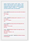 Applied Healthcare Statistics FINAL EXAM &vert;&vert; MOST &NewLine;RECENT EXAM 2026-2027 ACTUAL COMPLETE REAL &NewLine;EXAM QUESTIONS AND CORRECT ANSWERS &lpar;VERIFIED &NewLine;ANSWERS&rpar; ALREADY GRADED A&plus; &vert; GUARANTEED &NewLine;SUCCESS&excl;&excl; NEWEST EXAM &vert; JUST RELEASED&excl;&excl;