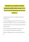 Foundations for population health in&NewLine;community&sol;public health nursing Ch1&comma; 2&comma;&NewLine;12 28 Exam 2026 Questions and Answers&NewLine;Graded A&plus;