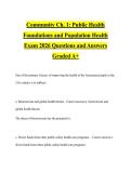 Community Ch&period; 1&colon; Public Health&NewLine;Foundations and Population Health&NewLine;Exam 2026 Questions and Answers&NewLine;Graded A&plus;
