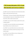 C790 Nursing Informatics &lpar;WGU&rpar; Exam&NewLine;2026 Questions and Answers Graded A&plus;