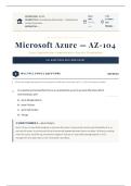 Microsoft Azure AZ-104 Comprehensive Practice Examination 2026&sol;2027 Test Bank with Verified Answers and Detailed Rationales Grade A