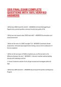 ODS FINAL EXAM COMPLETE QUESTIONS WITH 100&percnt; VERIFIED ANSWERS