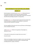 NR 599 Nursing Informatics &ndash; Exam Questions and Answers Graded A&plus; with Comprehensive Review Material