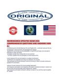 NEUROSCIENCE UPDATED EXAM 2026 COMPREHENSIVE QUESTIONS AND ANSWERS