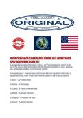 NEUROSCIENCE CORE MAIN EXAM ALL QUESTIONS AND ANSWERS SURE A&period;pdf