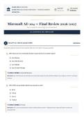 Microsoft AZ-104 Azure Administrator Final Review Examination 2026&sol;2027 Complete Test Bank with 200&plus; Verified Questions and Detailed Clinical Rationales Grade A&NewLine;&NewLine;