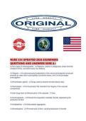 NURS 334 UPDATED 2026 EXAMINERS QUESTIONS AND ANSWERS SURE 