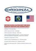 CERTIFIED CLINICAL ELECTROLOGIST CORE MAIN EXAMS SET QUESTIONS AND ANSWERS SURE 