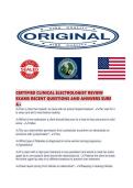 CERTIFIED CLINICAL ELECTROLOGIST REVIEW EXAMS RECENT QUESTIONS AND ANSWERS SURE