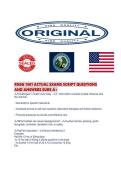 RNSG 1301 ACTUAL EXAMS SCRIPT QUESTIONS AND ANSWERS SURE