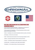 BSC 1005 CORE EXAMS SET ALL QUESTIONS AND ANSWERS SURE