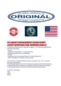 CIC AGENCY MANAGEMENT EXAMS SCRIPT LATEST QUESTIONS AND ANSWERS SURE 