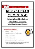 NUR 254 Exams 1&ndash;4 &ndash; Maternal and Pediatrics &ndash; &lpar;2026&rpar; Actual Questions & Answers &lpar;Galen College of Nursing&rpar;