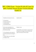 FPC &sol; CFRN Exam - Version B with all Correct & 100&percnt; Verified Answers &vert;Latest Version &vert;Already Graded A&plus;