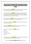 ANCC CERTIFIED CASE MANAGER EXAM&vert; QUESTIONS AND VERIFIED ANSWERS&vert;GRADED A&plus;&vert;PASS ON FIRST ATTEMPT&vert;BRAND NEW 2026 UPDATE
