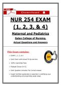 NUR 254 Exams 1&ndash;4 &ndash; Maternal and Pediatrics &ndash; &lpar;2026&rpar; Actual Questions & Answers &lpar;Galen College of Nursing&rpar;
