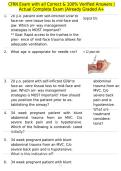 CFRN Exam with all Correct & 100&percnt; Verified Answers &vert;Actual Complete Exam &vert;Already Graded A&plus;
