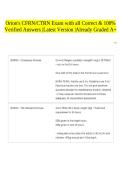 Orion's CFRN&sol;CTRN Exam with all Correct & 100&percnt; Verified Answers &vert;Latest Version &vert;Already Graded A&plus;