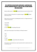 CHC -CERTIFIED IN HEALTHCARE COMPLIANCE &vert; QUESTIONS AND VERIFIED ANSWERS&vert;GRADED A&plus;&vert;PASS ON FIRST ATTEMPT&vert;BRAND NEW 2026 UPDATE
