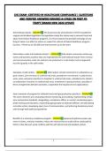 CHC EXAM -CERTIFIED IN HEALTHCARE COMPLIANCE &vert; QUESTIONS AND VERIFIED ANSWERS&vert;GRADED A&plus;&vert;PASS ON FIRST ATTEMPT&vert;BRAND NEW 2026 UPDATE