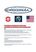 CALIFORNIA CHIROPRACTIC ETHICS 2026 EXAMINERS SET QUESTIONS AND ANSWERS SUR