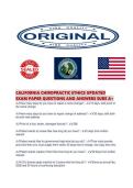 CALIFORNIA CHIROPRACTIC ETHICS UPDATED EXAM PAPER QUESTIONS AND ANSWERS SURE